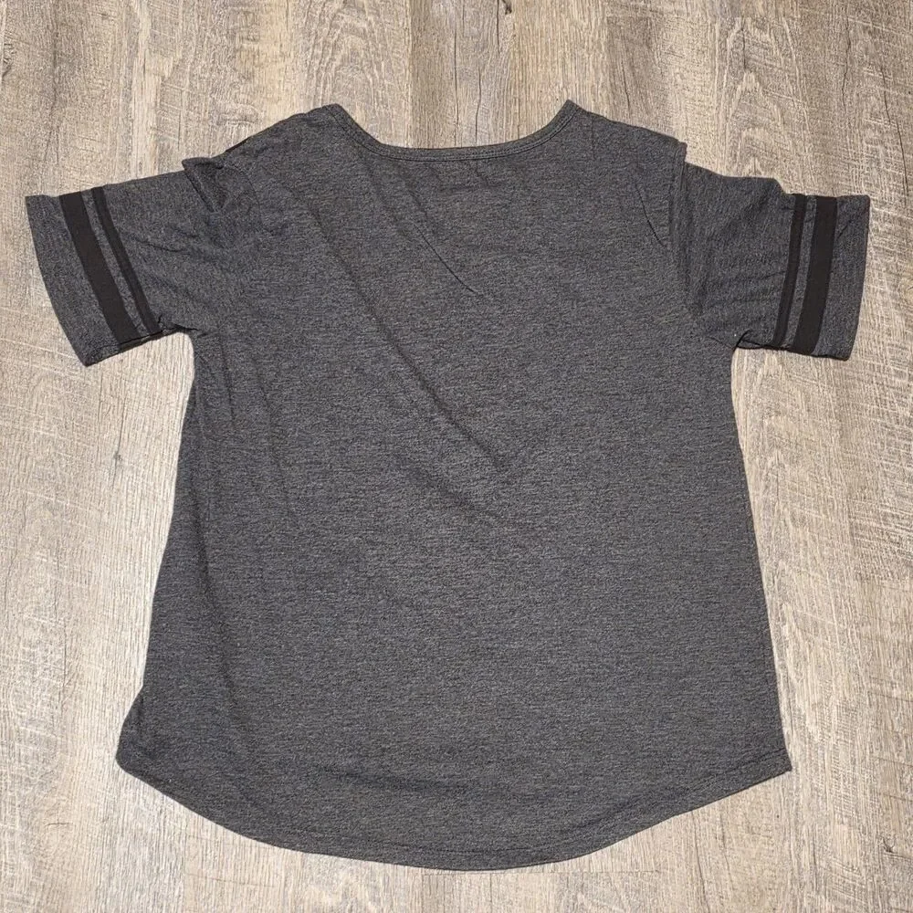 Atlanta Falcons NFL Team Apparel Women's Gray Short Sleeve T-Shirt Size Large